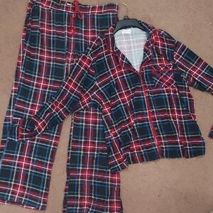 Maurices Kids Checkered Pajama Set - Red and Navy